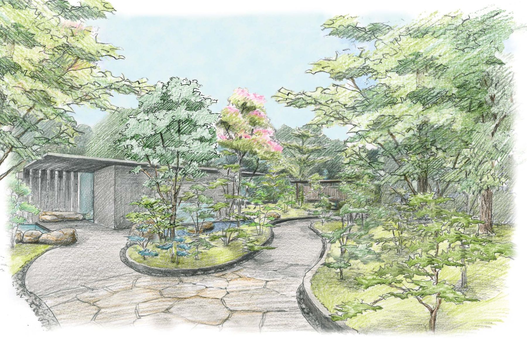 Japanese-inspired landscape