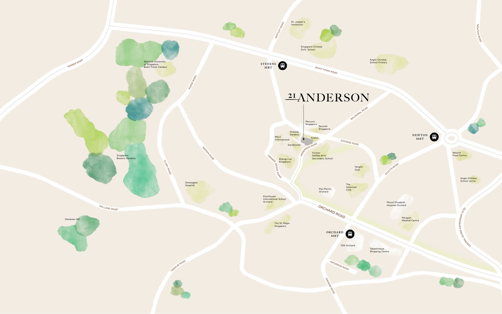 Location map of 21 Anderson
