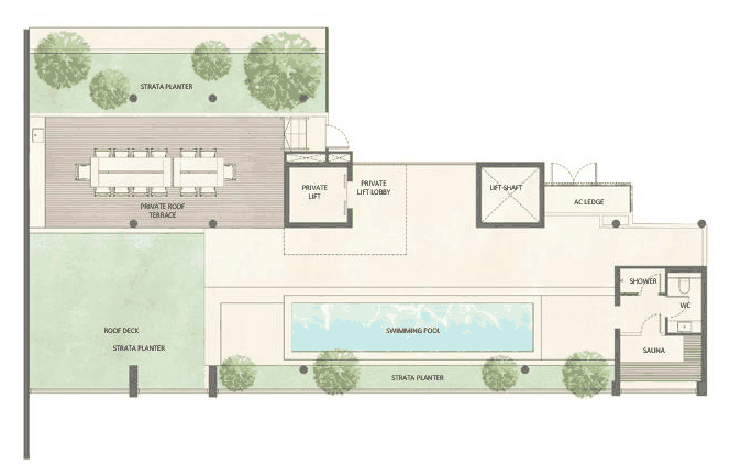 5-Bedroom Penthouse · roof terrace